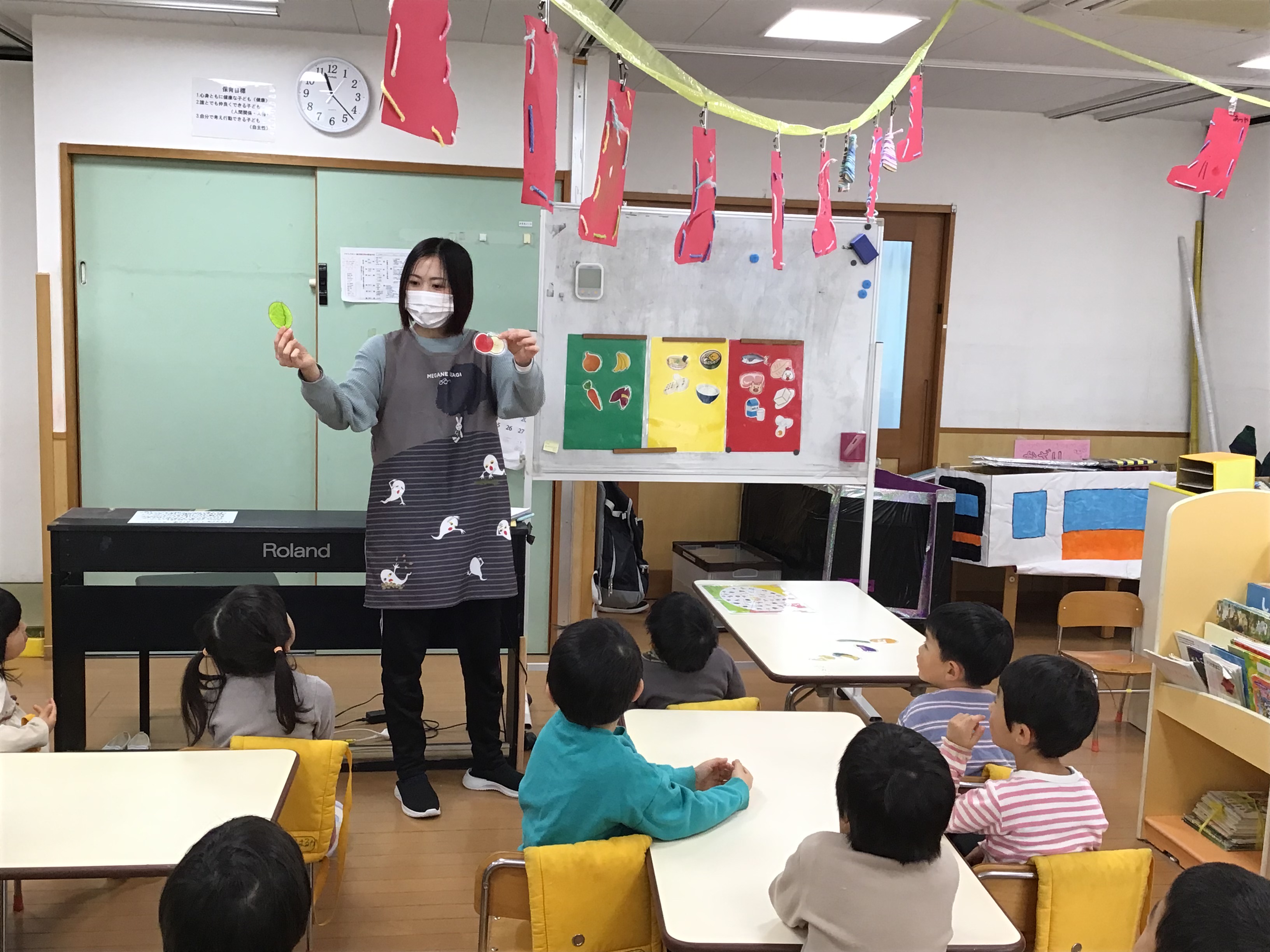 4歳児ひまわり組　「食育　三色食品群について」